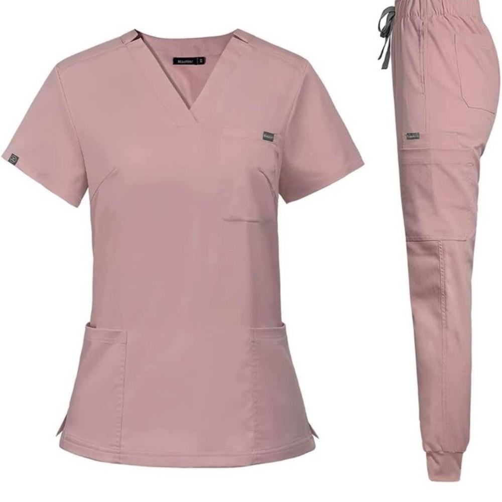 Pink Jogger Set Scrubs.